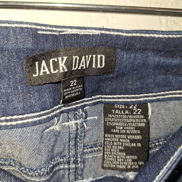 NWT Jack David Jeans Plus Size 22 Womens High Rise  Dark Denim - Picture 7 of 13